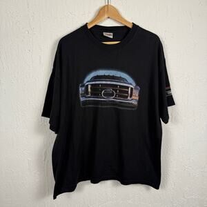 Vintage Y2K Ford Truck V8 Tee Black XL Diesel Car Automotive Streetwear